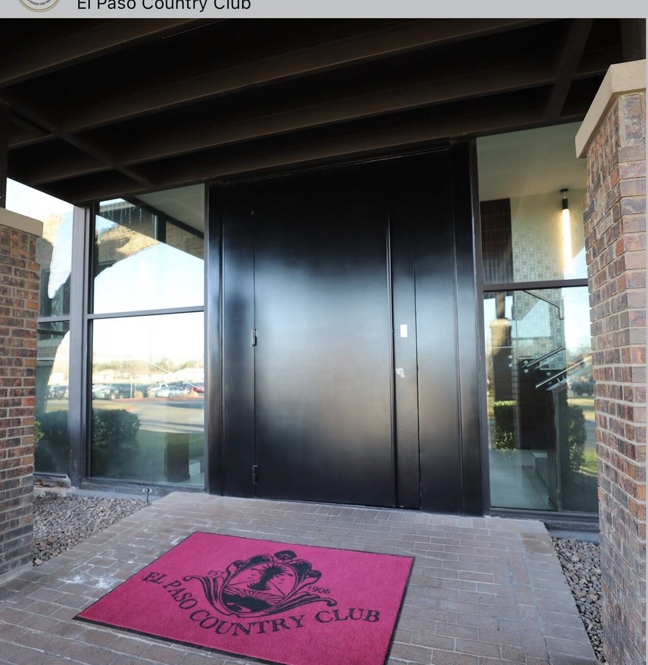Custom commercial iron entry doors fabricated for the El Paso Country Club